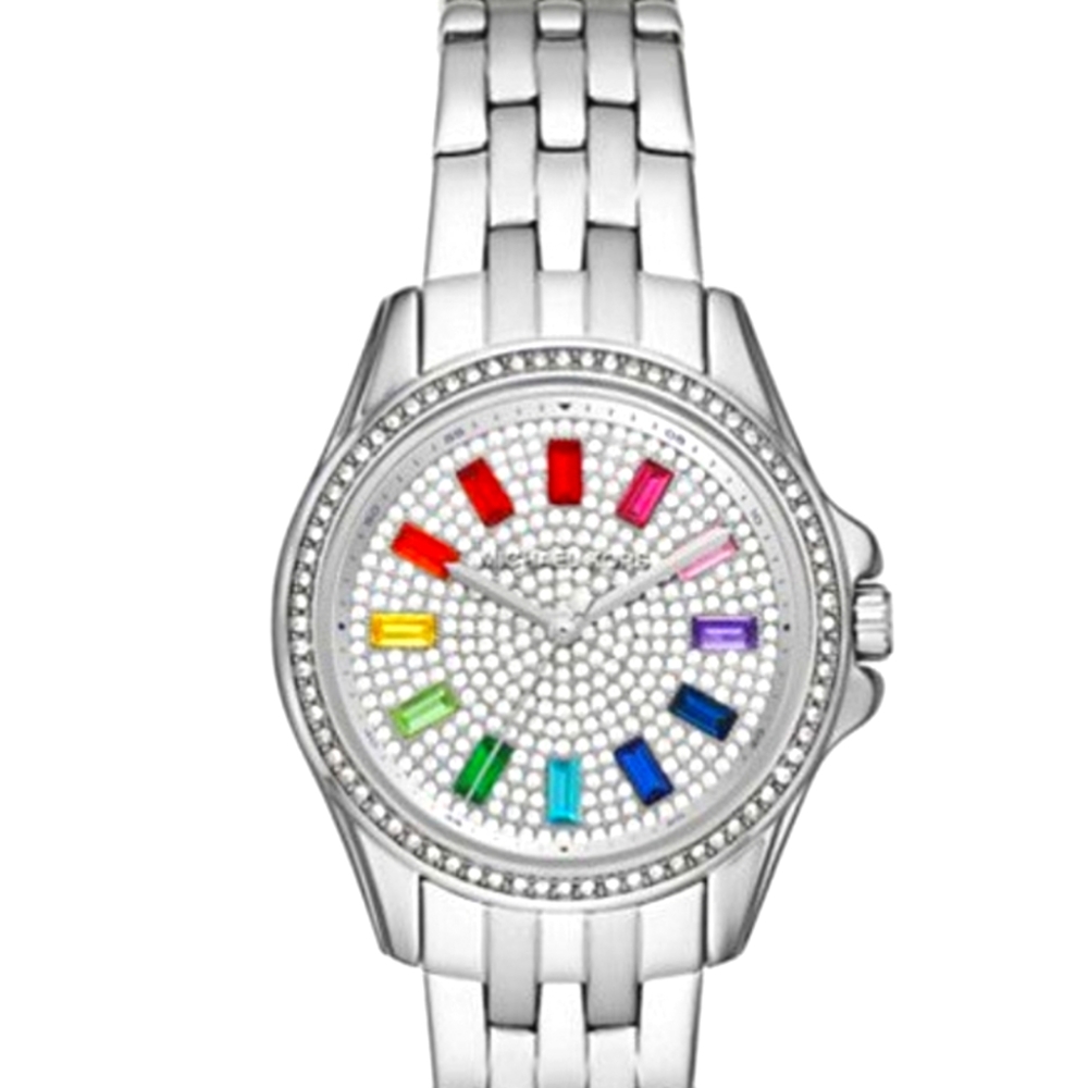MK pave rainbow watch